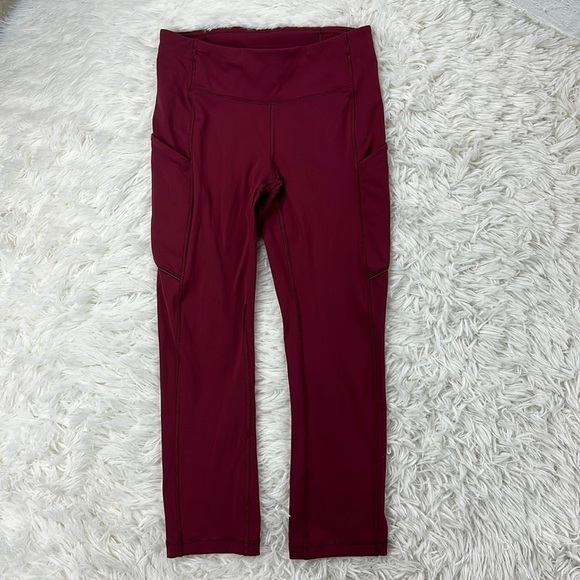 🔥$SALE$🔥 Lululemon Speed Up Crop *21" Ruby Wine - Picture 1 of 6